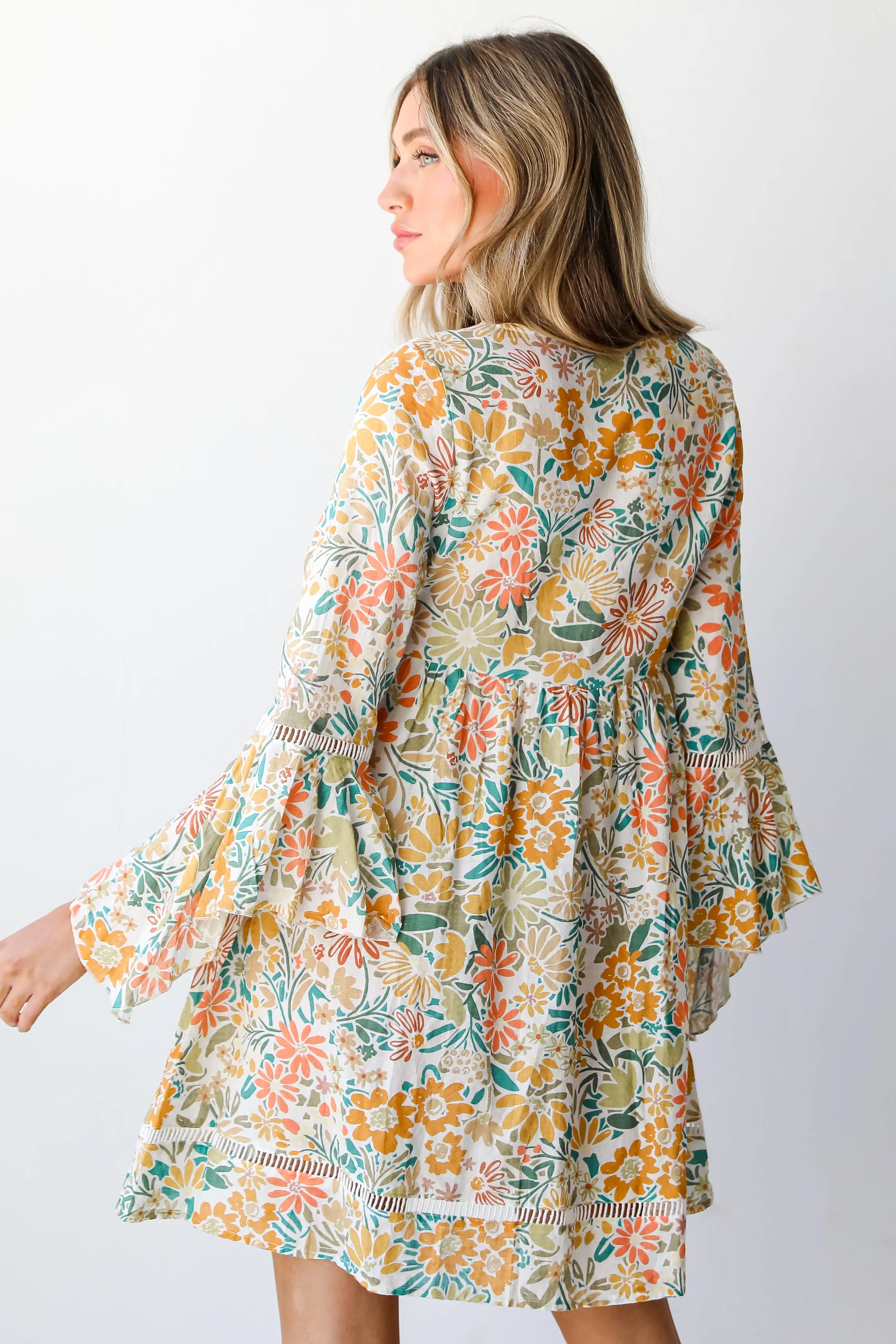 FINAL SALE - Fit To Frolic Floral Babydoll Mini Dress