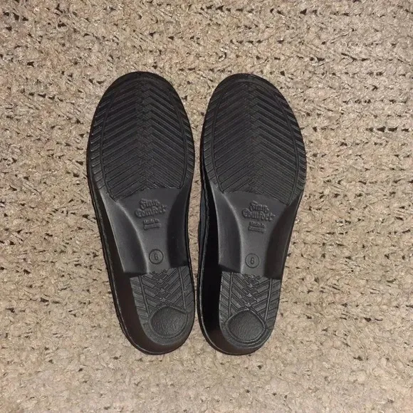 FINN COMFORT-Black Nubuck Loafers-Lace-Up-Wedge Heel-Size 6 UK-8 US-Near Mint