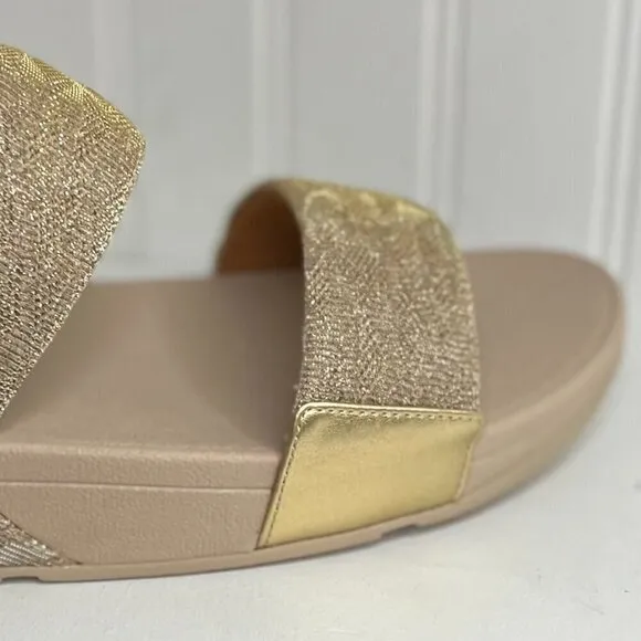 FitFlop Women's Lulu Glitz Slide Sandals Size 11