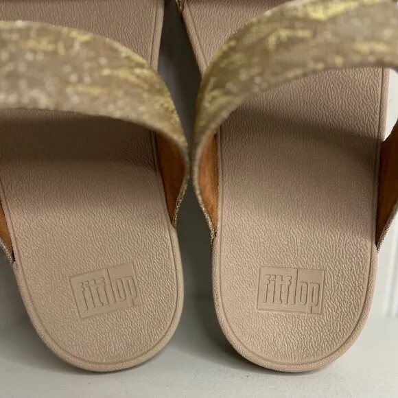 FitFlop Women's Lulu Glitz Slide Sandals Size 11