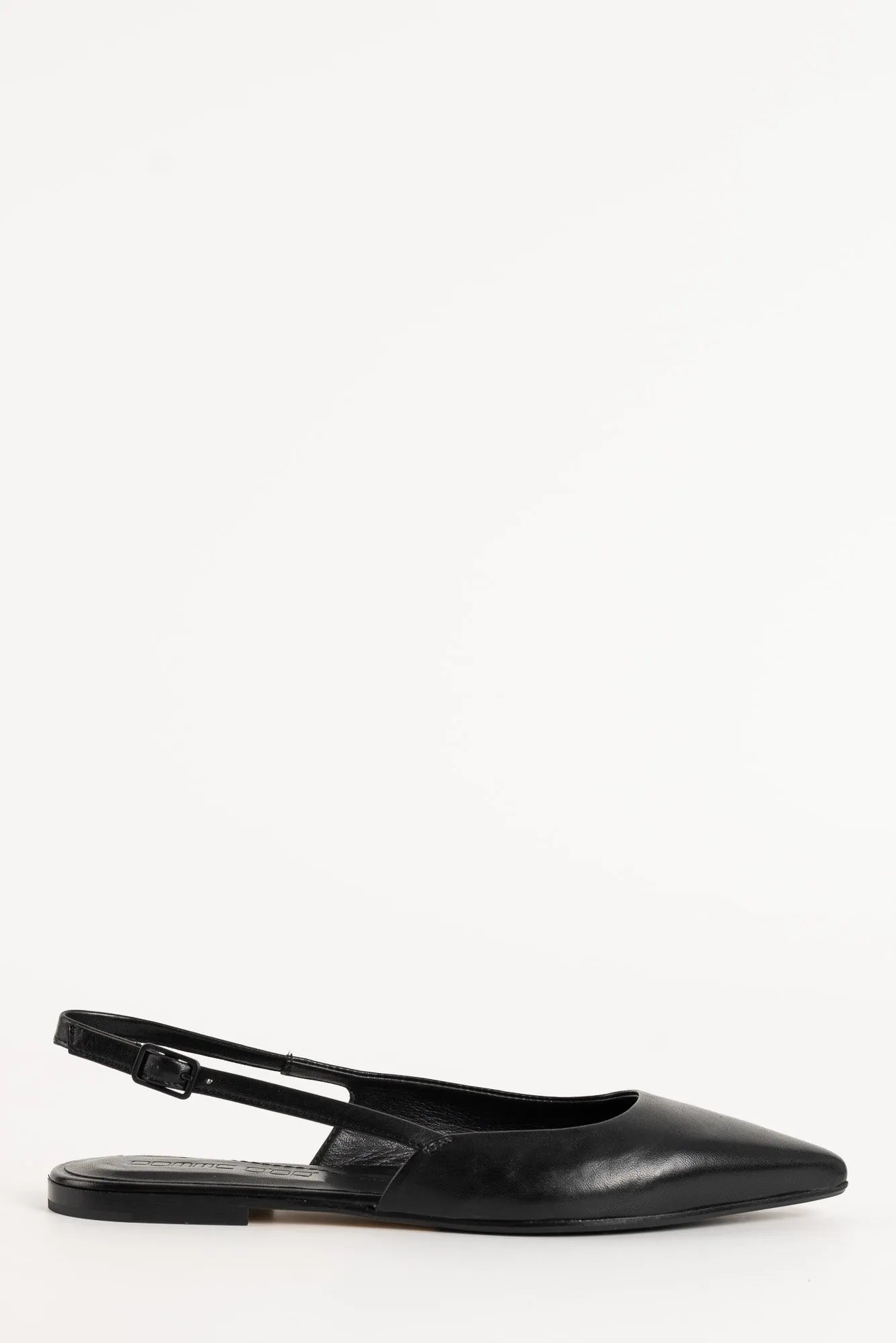 Flat Slingback Ingrid 018 | Svart Skinn