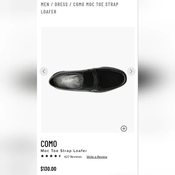 FLORSHEIM | COMO MOC TOE STRAP GENUINE LEATHER LOAFERS