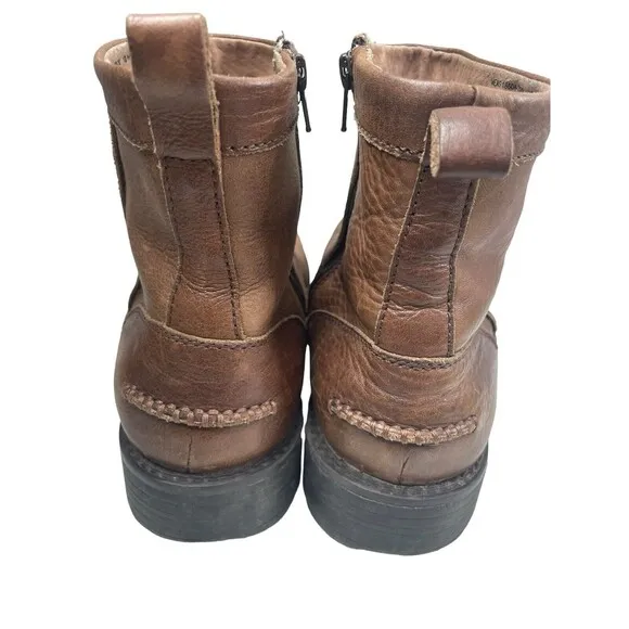 Florsheim Essex Snow Boots Men's US 10M Brown Leather Side Zip Ankle 18608-200