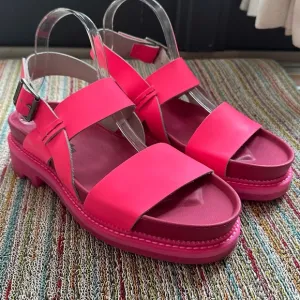 Fluevog x Anna Sui LIKE NEW 7th Heaven Defoy pink leather slingback sandal 9/9.5