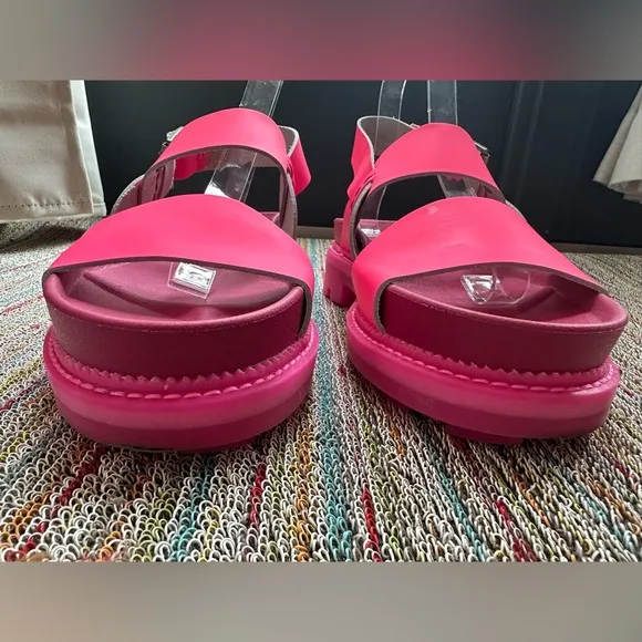 Fluevog x Anna Sui LIKE NEW 7th Heaven Defoy pink leather slingback sandal 9/9.5