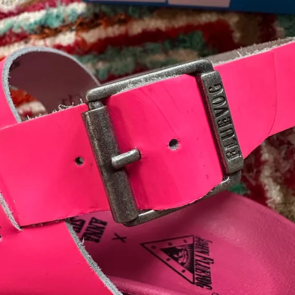 Fluevog x Anna Sui LIKE NEW 7th Heaven Defoy pink leather slingback sandal 9/9.5