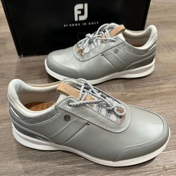 FootJoy Stratos Luxury Casual Spikeless Pearl Grey Golf Athletic Sneakers 90113