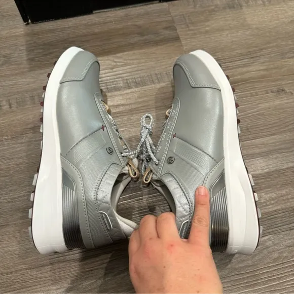 FootJoy Stratos Luxury Casual Spikeless Pearl Grey Golf Athletic Sneakers 90113