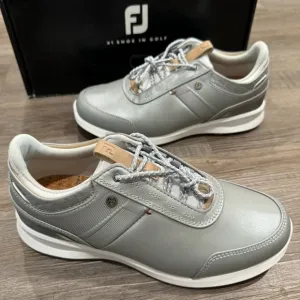 FootJoy Stratos Luxury Casual Spikeless Pearl Grey Golf Athletic Sneakers 90113