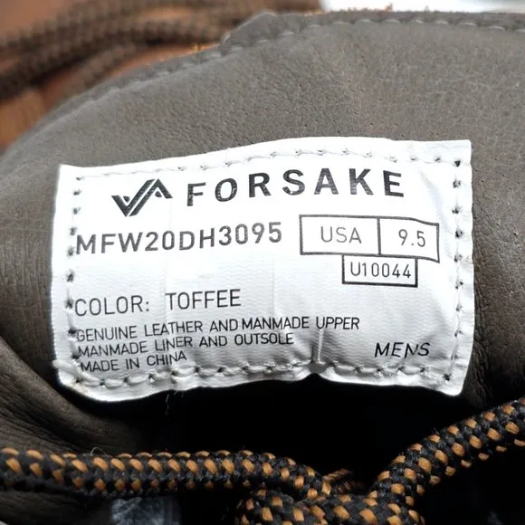 Forsake Davos High Hiking Boots Toffee Brown Men's Size 9.5
