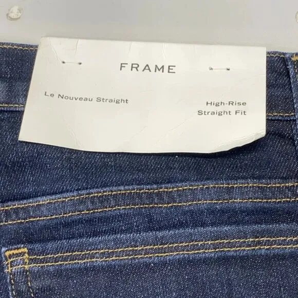 FRAME Women's Le Nouveau Straight Jeans – Size 29 – Blue – High Rise – NWT