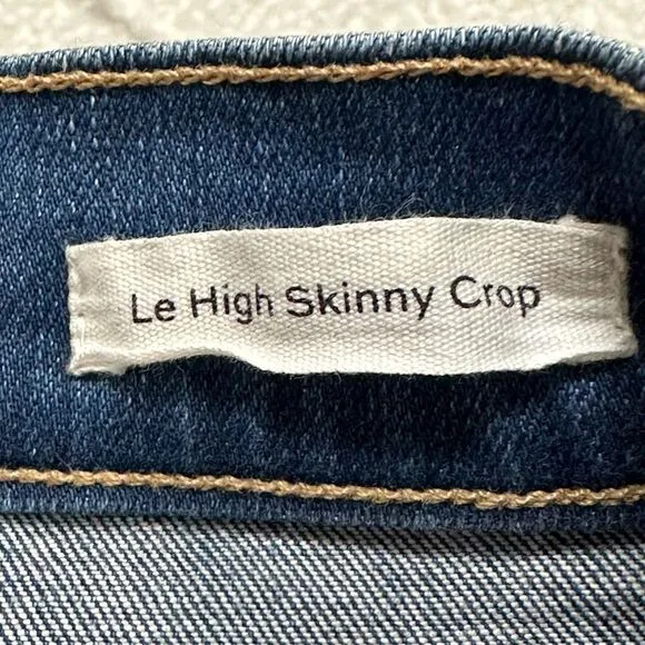 FRAME Le High Skinny Crop Distressed Jeans in Gaby Size 26