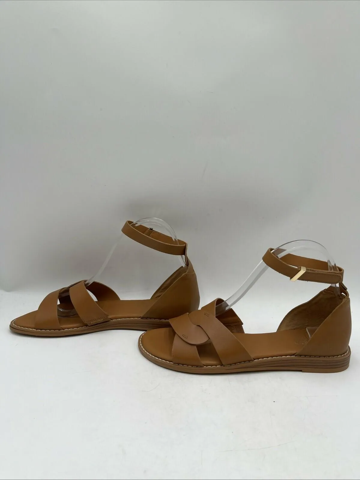 Franco Sarto Glora Womens Leather Dressy Espadrilles Brown Size 9M - Very Good