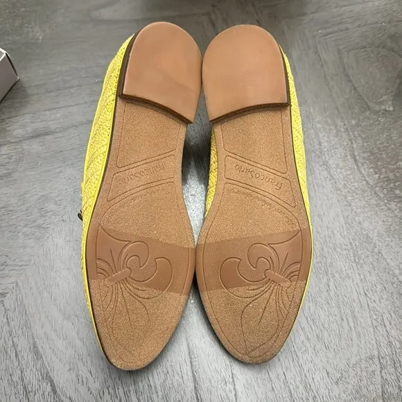 FRANCO SARTO Hanah 3 Loafers Women's Shoes In Yellow Raffia