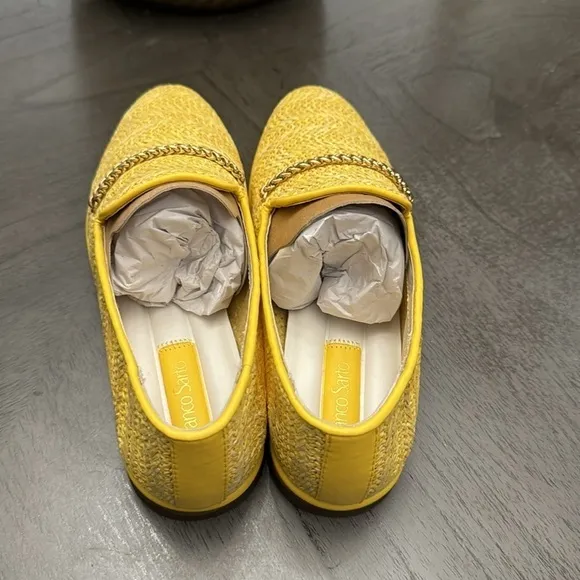 FRANCO SARTO Hanah 3 Loafers Women's Shoes In Yellow Raffia