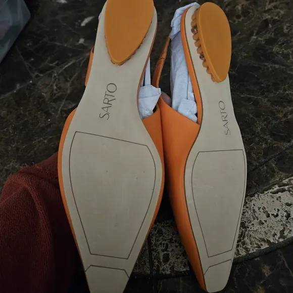 Franco Sarto Riva Mandarin Leather Franco Sarto Slingback Flats SZ 8 NEW