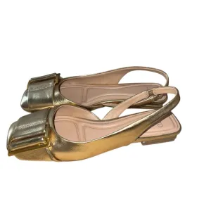 Frank Sarto Tracy Slingback Square Toe Flats size 8 NEW IN BOX