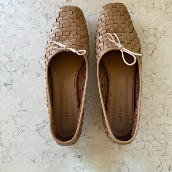 Freda Salvador Tan Woven Ballet Flats