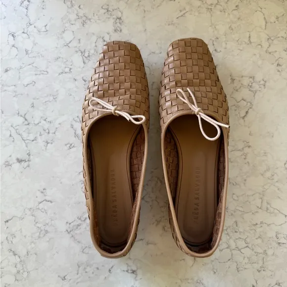 Freda Salvador Tan Woven Ballet Flats