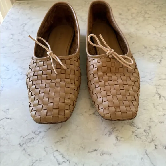 Freda Salvador Tan Woven Ballet Flats