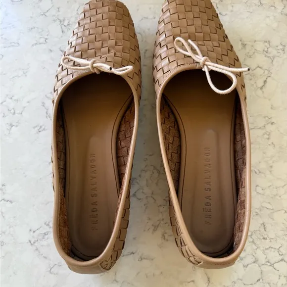 Freda Salvador Tan Woven Ballet Flats