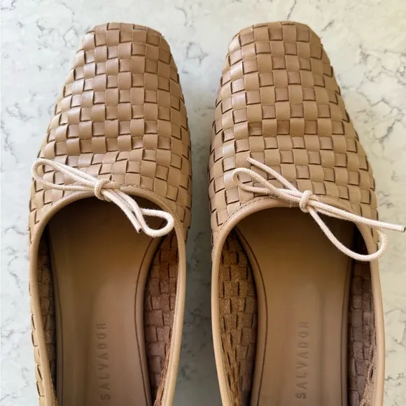 Freda Salvador Tan Woven Ballet Flats