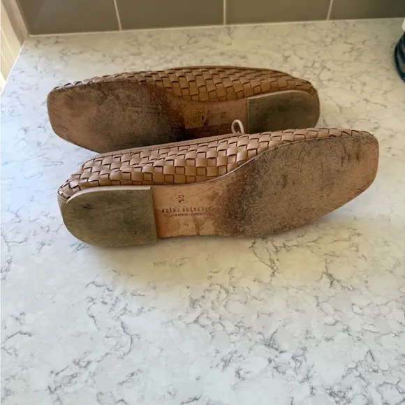 Freda Salvador Tan Woven Ballet Flats