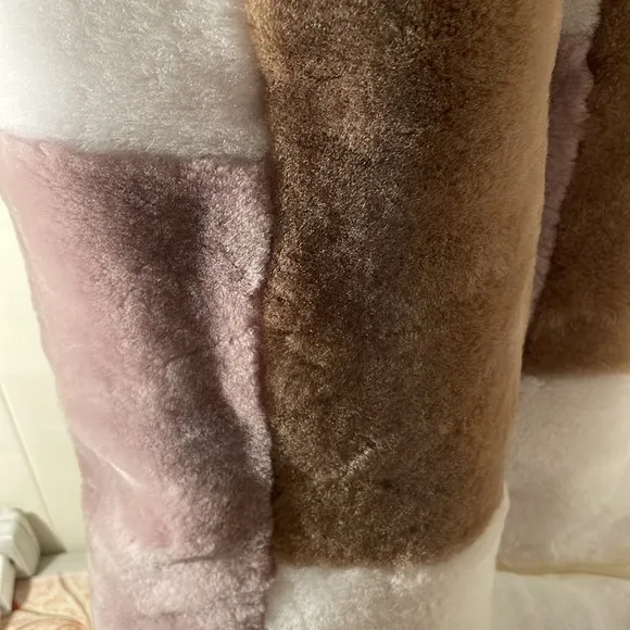 Free People Dyed Faux Shearling Patchwork Fall Happy Thoughts Boots Size 10