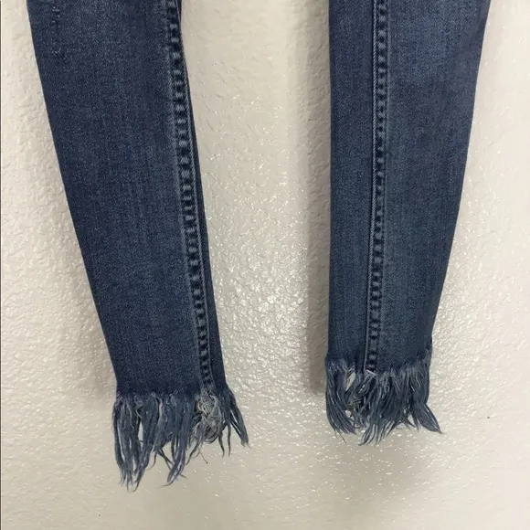 Free People Frayed Skinny Jeans