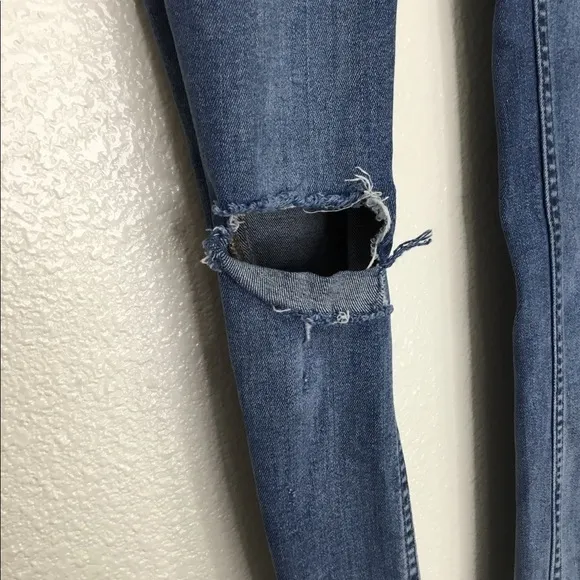 Free People Frayed Skinny Jeans