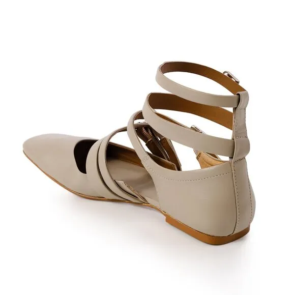 FREE PEOPLE Hart Buckle Flats / Cafe