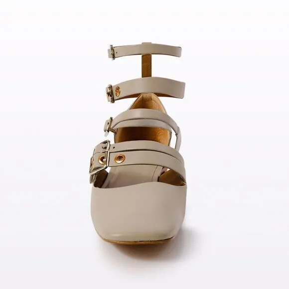 FREE PEOPLE Hart Buckle Flats / Cafe