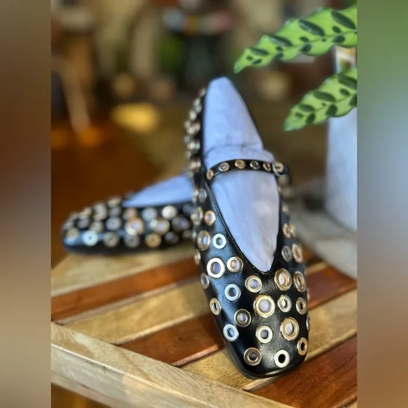 Free People Jeffrey Campbell Italian Summer Leather Mary Jane’s $168