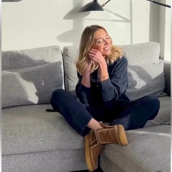 Free people NWT Laidback London Ankle Shearling Suede Mustard Cozy Boho Boots 🙏