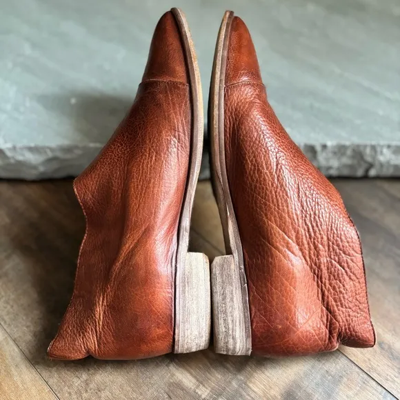 Free People Royale Flat Luggage Brown Leather D’Orsay Flats Women’s Size 41/10