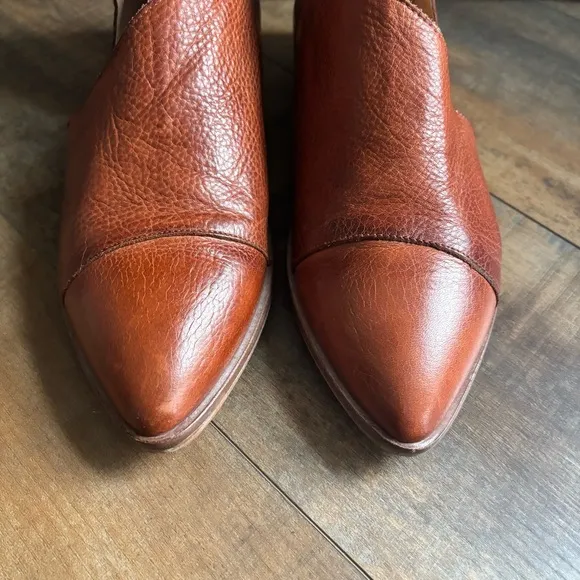 Free People Royale Flat Luggage Brown Leather D’Orsay Flats Women’s Size 41/10