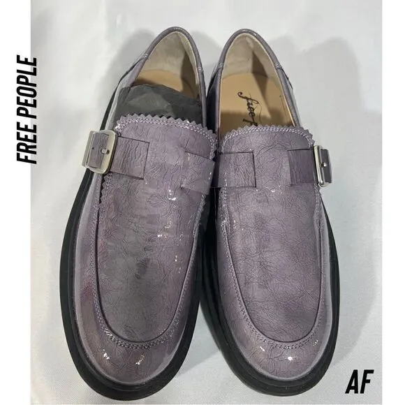 FREE PEOPLE MACKENZIE MARY JANE LOAFERS IN PURPLE NEW SIZE 40