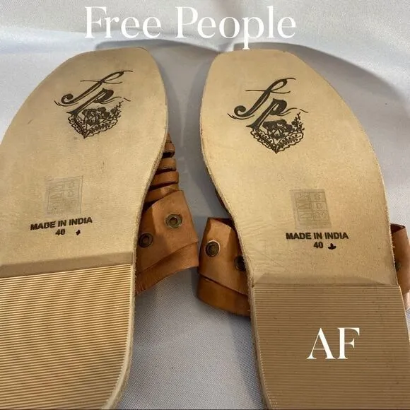 FREE PEOPLE ANGLER FLATS BROWN NEW