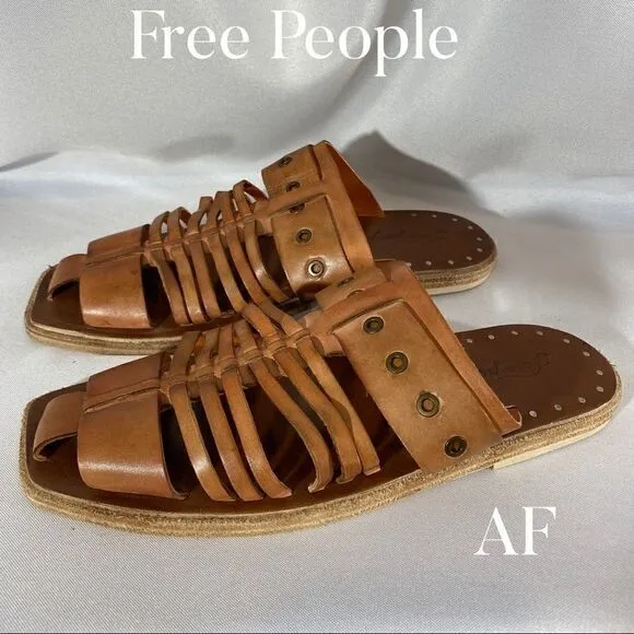 FREE PEOPLE ANGLER FLATS BROWN NEW