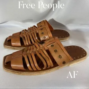 FREE PEOPLE ANGLER FLATS BROWN NEW