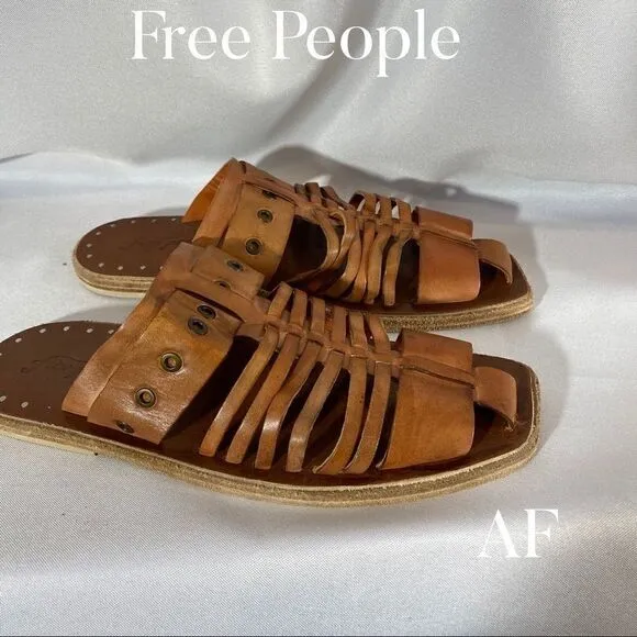 FREE PEOPLE ANGLER FLATS BROWN NEW