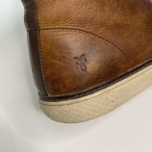 Frye Gates High Shearling Mens Size 9 Brown Leather Sneakers Boots 81171