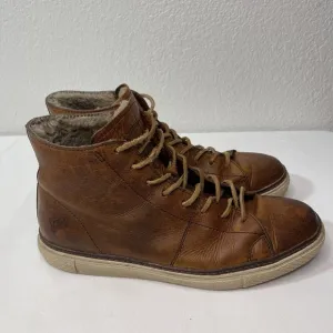 Frye Gates High Shearling Mens Size 9 Brown Leather Sneakers Boots 81171