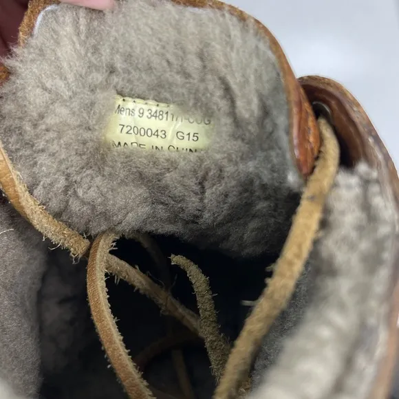 Frye Gates High Shearling Mens Size 9 Brown Leather Sneakers Boots 81171