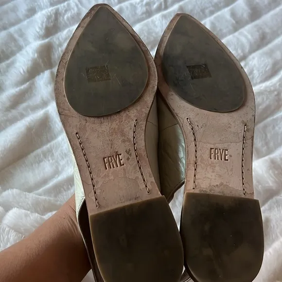 Frye Kenzie Slingback Flat Ivory