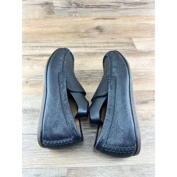 Frye Mesa Black Leather Slip On Loafers Mens Size US 10.5 Not Insoles