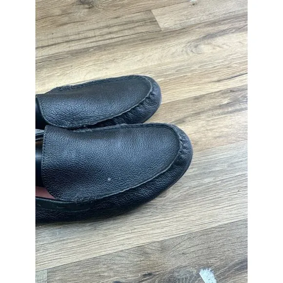Frye Mesa Black Leather Slip On Loafers Mens Size US 10.5 Not Insoles