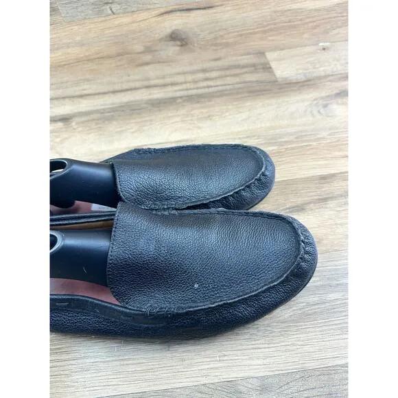 Frye Mesa Black Leather Slip On Loafers Mens Size US 10.5 Not Insoles