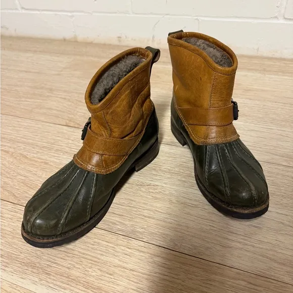 Frye Veronica Shearling Leather Duck Boots