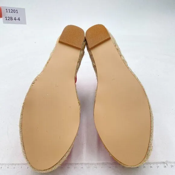 FSJ Hot Pink Closed Toe Espadrilles Dressy Wedge Sandal Ankle Strap Sandals